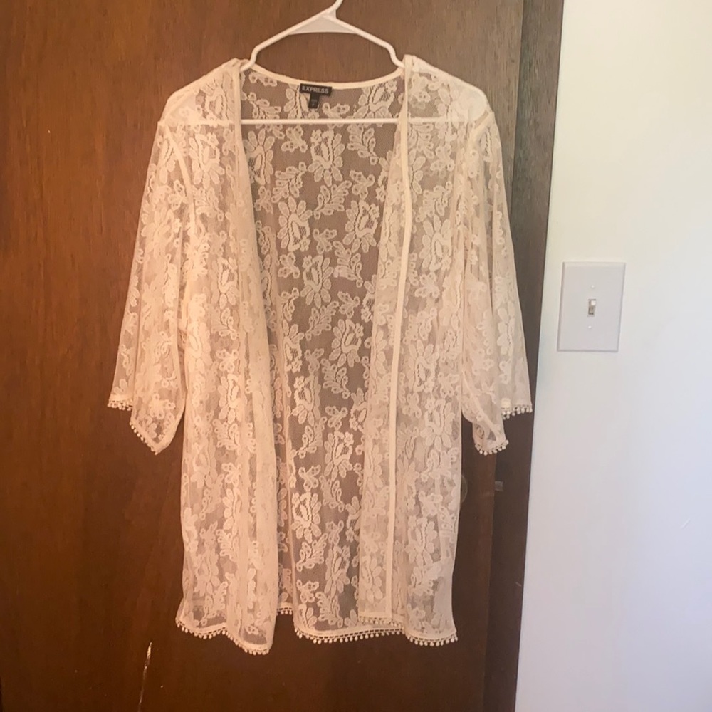 Cream Lace Kimono